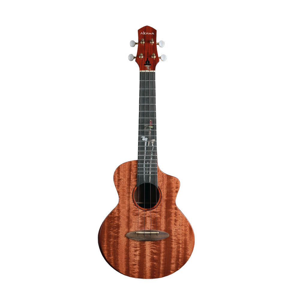 AKAMA CHAN Series Tenor Ukulele 26 Inch, All Solid Mahogany Professional Ukelele with Carbon Fluorocarbon Strings, Complete Starter Kit for Adults Fingerstyle Players, Matte Finish with Gig Bag Tuner Strap