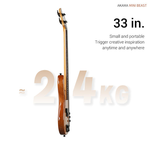 AKAMA MINI BEAST  Mini Bass travel bass - ultra-lightweight silent portable electro-acoustic bass high - quality, portable bass for music lovers