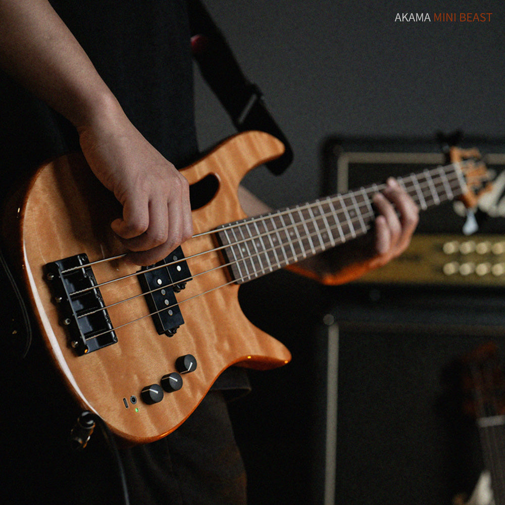 AKAMA MINI BEAST  Mini Bass travel bass - ultra-lightweight silent portable electro-acoustic bass high - quality, portable bass for music lovers
