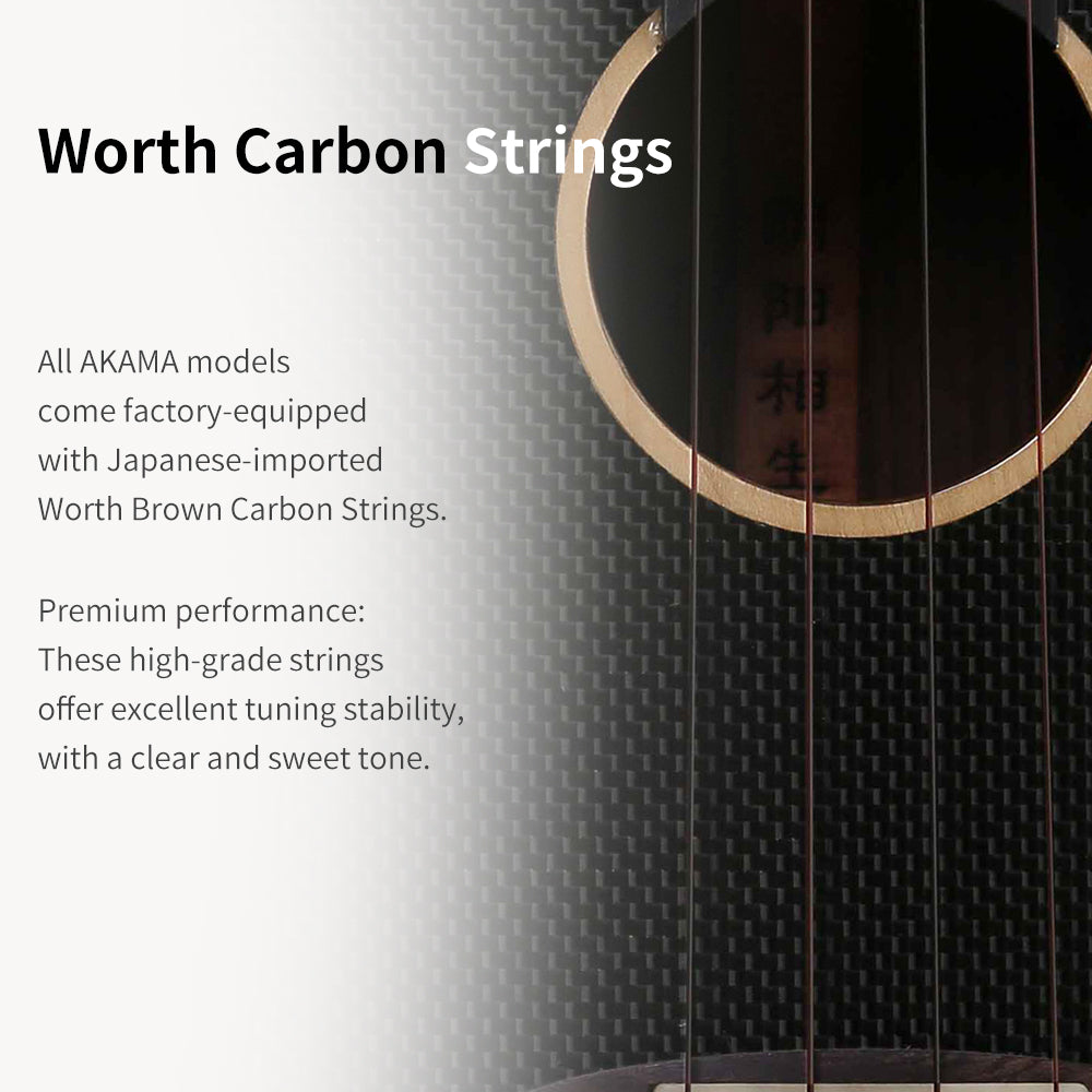 AKAMA Solid Wood Ukulele, Carbon Fiber Top with Solid Rosewood Back & Sides, Chinese-Inspired Yin Yang Design, Premium Acoustic Ukulele for Beginners & Adults, Gig Bag Included