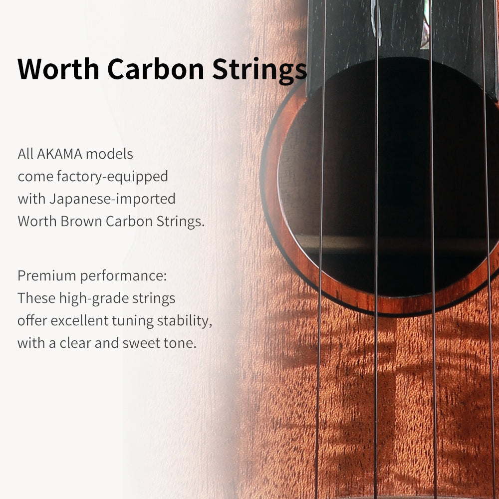 AKAMA CHAN Series Tenor Ukulele 26 Inch, All Solid Mahogany Professional Ukelele with Carbon Fluorocarbon Strings, Complete Starter Kit for Adults Fingerstyle Players, Matte Finish with Gig Bag Tuner Strap