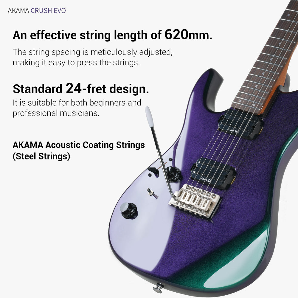 AKAMA CRUSH-EVO Electric Guitar for Beginners & Intermediate Players