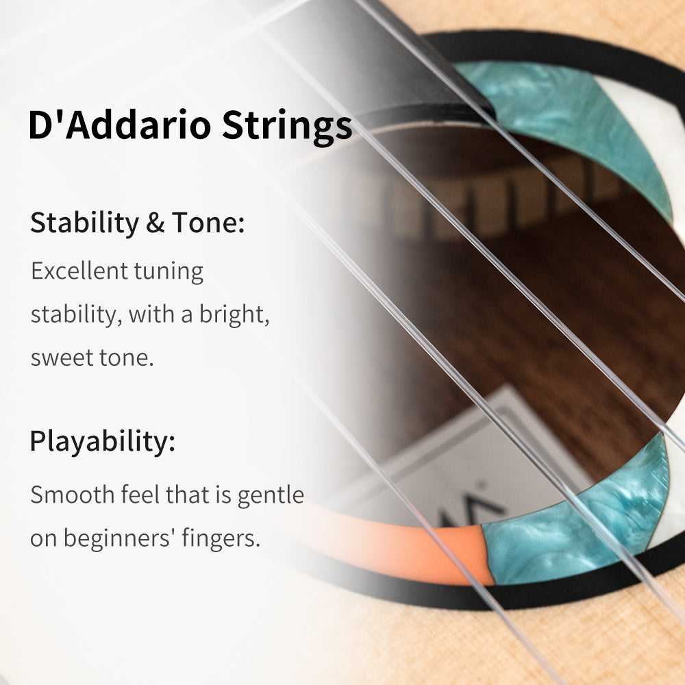 AKAMA Premium Acoustic Ukulele, Solid Sitka Spruce Top, Easy-to-Play for Beginners, Students & Adults, Rich Warm Tone, Professional Quality, Gig Bag Included