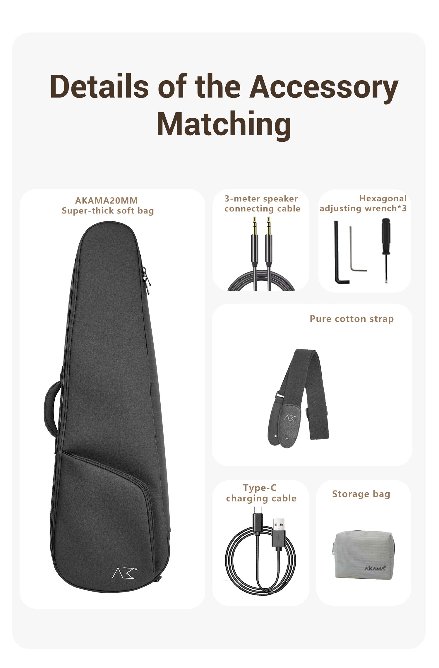 AKAMA MINI BEAST  Mini Bass travel bass - ultra-lightweight silent portable electro-acoustic bass high - quality, portable bass for music lovers